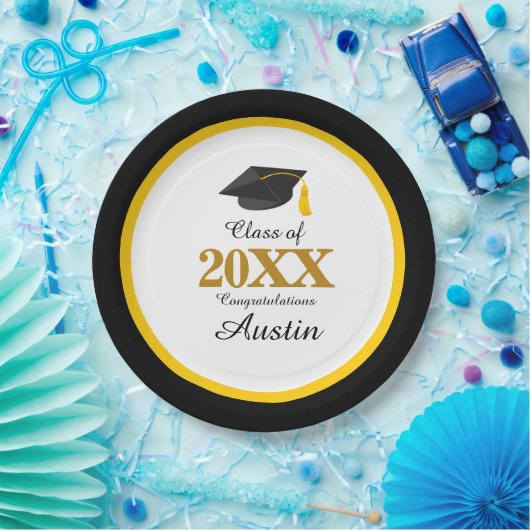 Assiettes En Carton Diplôme d'études collégiales ou secondaires (Fête)