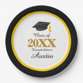 Assiettes En Carton Diplôme d'études collégiales ou secondaires (Devant)