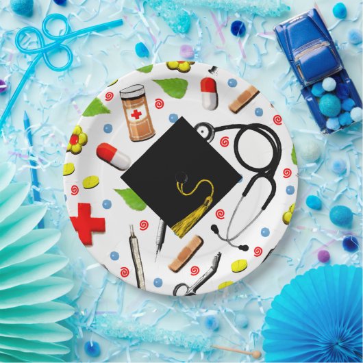 Assiettes En Carton Diplôme d'infirmière (Fête)