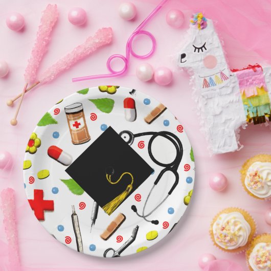 Assiettes En Carton Diplôme d'infirmière (Fête)