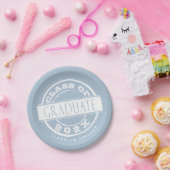 Assiettes En Carton Diplômé du Dusty Blue Graduate Party (Fête)