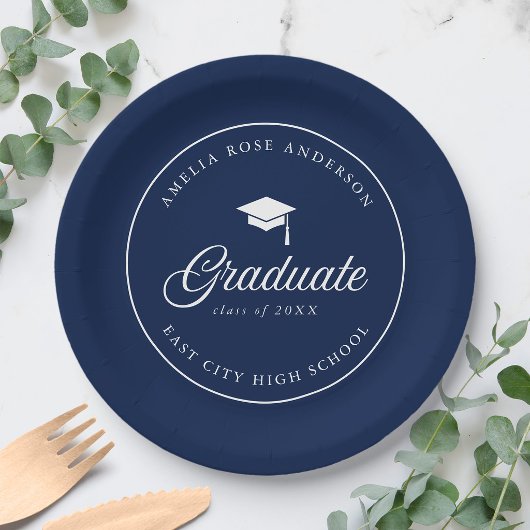 Assiettes En Carton Diplômé en couleur modifiable du script de carton