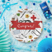 Assiettes En Carton Diplôme Médicale (Fête)