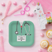 Assiettes En Carton Diplôme Médicale (Fête)