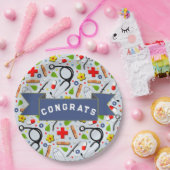 Assiettes En Carton Diplôme Médicale (Fête)