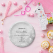 Assiettes En Carton Diplôme Médicale, Caduceus, Argent (Fête)