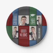 Assiettes En Carton Diplômé Moderne Personnalisé Photo Collage Plaque  (Devant)