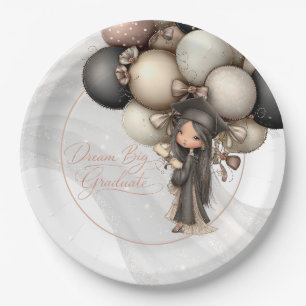 Assiettes En Carton Diplômée de grands rêves – Fille fantaisiste