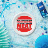 Assiettes En Carton dire drôle de BBQ (Fête)