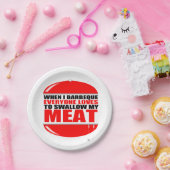 Assiettes En Carton dire drôle de BBQ (Fête)