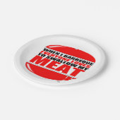 Assiettes En Carton dire drôle de BBQ (Angle)