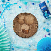 Assiettes En Carton Dirigeable victorien grunge de Steampunk (Fête)