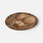 Assiettes En Carton Dirigeable victorien grunge de Steampunk (Angle)