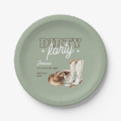 Assiettes En Carton Dirty Quarty Western Rodeo 40e fête d'anniversaire (Devant)