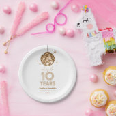 Assiettes En Carton Disco 10 ans de fête Mariage (Fête)