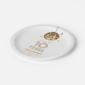 Assiettes En Carton Disco 10 ans de fête Mariage (Angle)