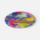 Assiettes En Carton Disco Ball Electricity Marble Fluid Art (Angle)