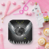 Assiettes En Carton Disco Ball With Wings (Fête)