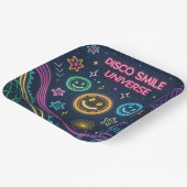 Assiettes En Carton Disco Smile Universe – Funky Neon Celebration Art (Angulaire)