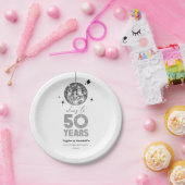 Assiettes En Carton Disco Soirée Mariage de 50 ans (Fête)