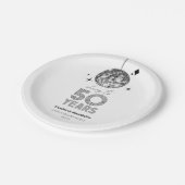 Assiettes En Carton Disco Soirée Mariage de 50 ans (Angle)