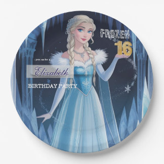 Assiettes En Carton Disney's Frozen Elsa Birthday personalize name