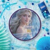 Assiettes En Carton Disney's Frozen Elsa Birthday personalize name (Fête)