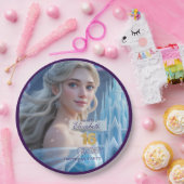 Assiettes En Carton Disney's Frozen Elsa Birthday personalize name (Fête)