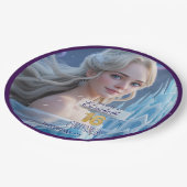 Assiettes En Carton Disney's Frozen Elsa Birthday personalize name (Angle)