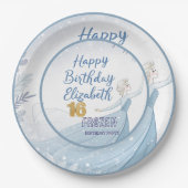 Assiettes En Carton Disney's Frozen Elsa Birthday personalize name Pap (Devant)