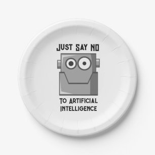 Assiettes En Carton Disons Non à l'Intelligence Artificielle