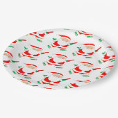 Assiettes En Carton Disque golf Noël (Angle)