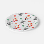 Assiettes En Carton Disque Golf Noël (Angle)