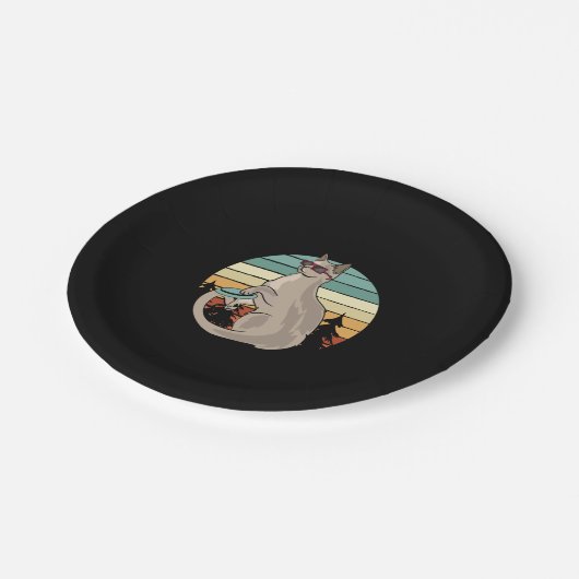 Assiettes En Carton Disque Golf Panier Funny Chat Joueur cadeau (Angle)