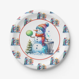 Assiettes En Carton Disque Golf Thématique fête de Noël