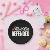 Assiettes En Carton Dissertation Défendu Doctorat Diplômé (Fête)