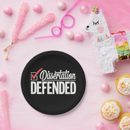 Assiettes En Carton Dissertation Défendu Doctorat Diplômé (Fête)