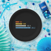 Assiettes En Carton Distances de course I - 5K 10K 13,1 26,2 Marathoni (Fête)