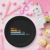 Assiettes En Carton Distances de course I - 5K 10K 13,1 26,2 Marathoni (Fête)