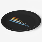 Assiettes En Carton Distances de course I - 5K 10K 13,1 26,2 Marathoni (Angle)