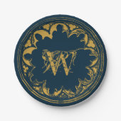 Assiettes En Carton Distressed monogram (Devant)