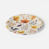 Assiettes En Carton Dites-le avec les feuilles d'automne 2 - (Angle)