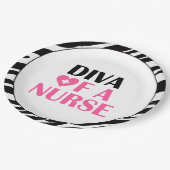 ASSIETTES EN CARTON "DIVA D'UNE INFIRMIÈRE" (Angle)