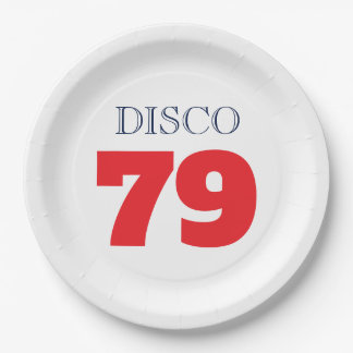 Assiettes En Carton Divertissement musical Disco 79 Pop Art Rétro
