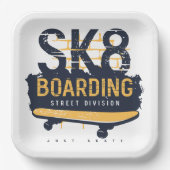 Assiettes En Carton Division Skateboard Street (Recto)