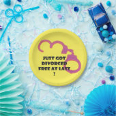 Assiettes En Carton Divorce drôle libre enfin (Fête)