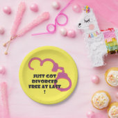 Assiettes En Carton Divorce drôle libre enfin (Fête)
