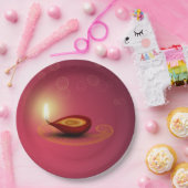 Assiettes En Carton Diwali Diya - Plaque papier (Fête)