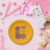 Assiettes En Carton Diwali Mandalas - safran (Fête)