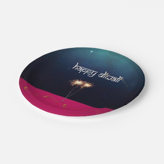 Assiettes En Carton Diwali - Plaque en papier (Angle)